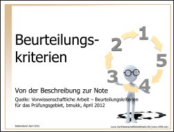 VWA Beurteilungskriterien (Empfehlung)